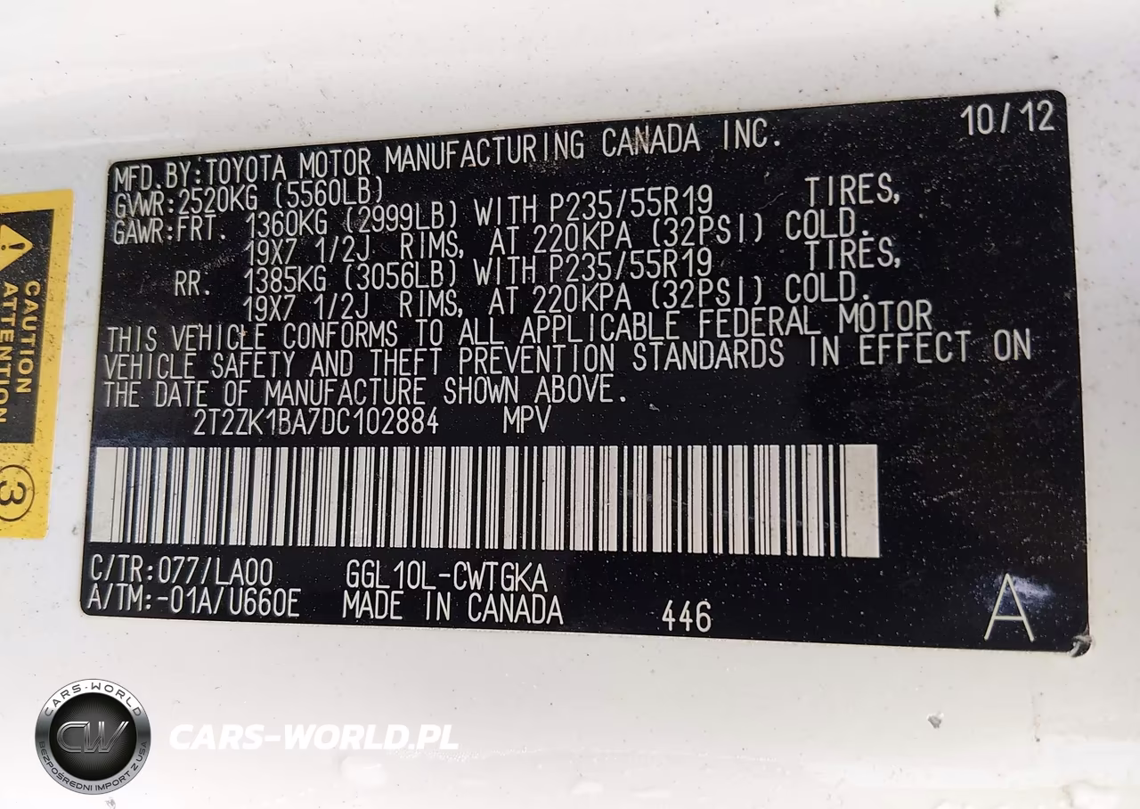 2013 Lexus Rx 350 VIN:2T2ZK1BA7DC102884 - 9