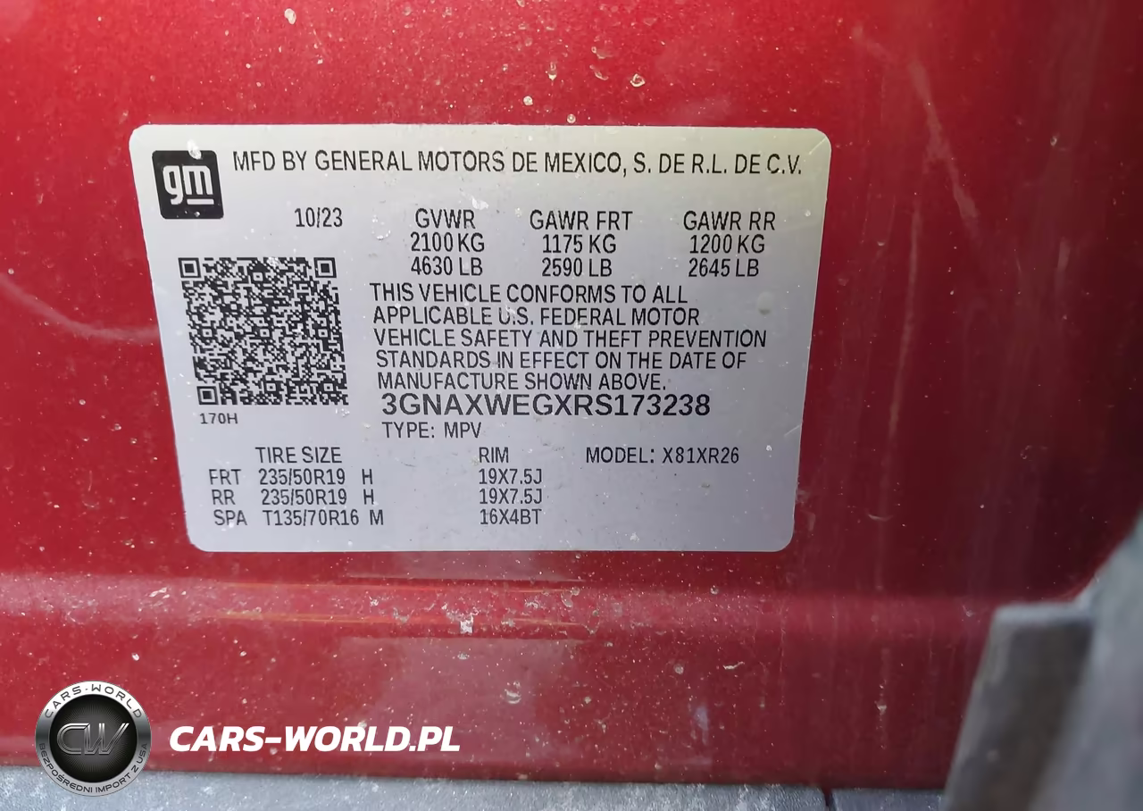 2024 Chevrolet Equinox Awd Rs VIN:3GNAXWEGXRS173238 - 9