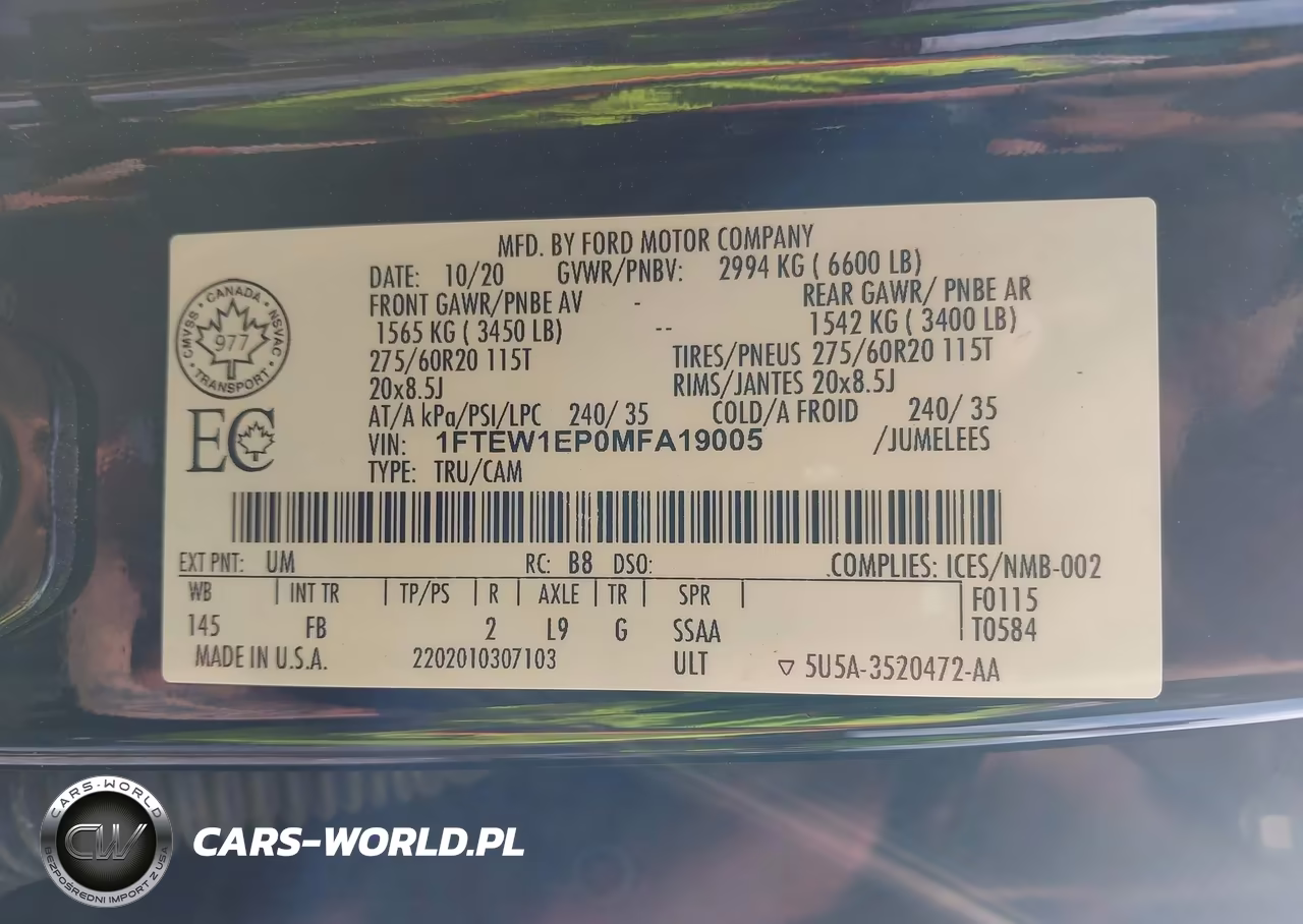 2021 Ford F-150 Xlt VIN:1FTEW1EP0MFA19005 - 9