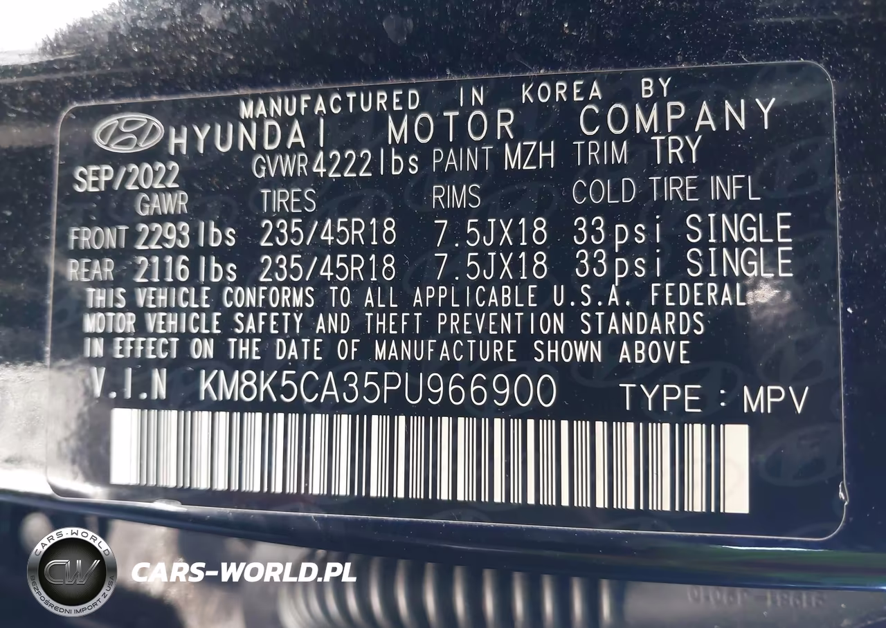 2023 Hyundai Kona Limited VIN:KM8K5CA35PU966900 - 9