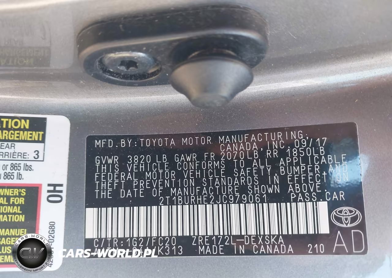 2018 Toyota Corolla Se VIN:2T1BURHE2JC979061 - 9