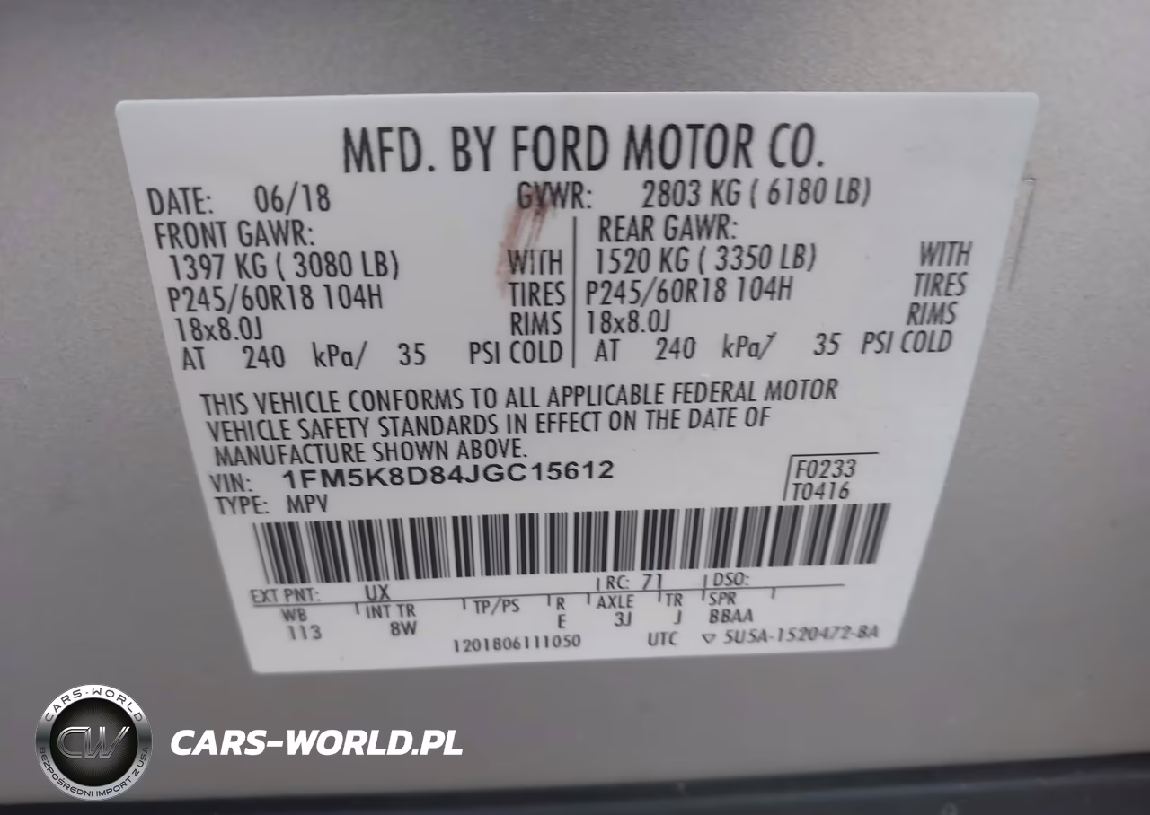2018 Ford Explorer Xlt VIN:1FM5K8D84JGC15612 - 9