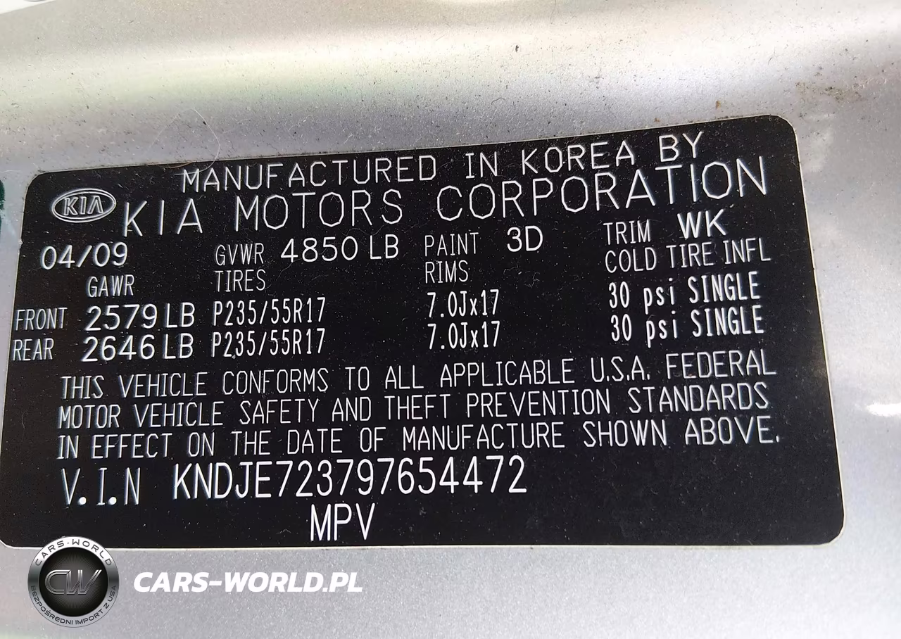 2009 Kia Sportage Lx V6 VIN:KNDJE723797654472 - 9