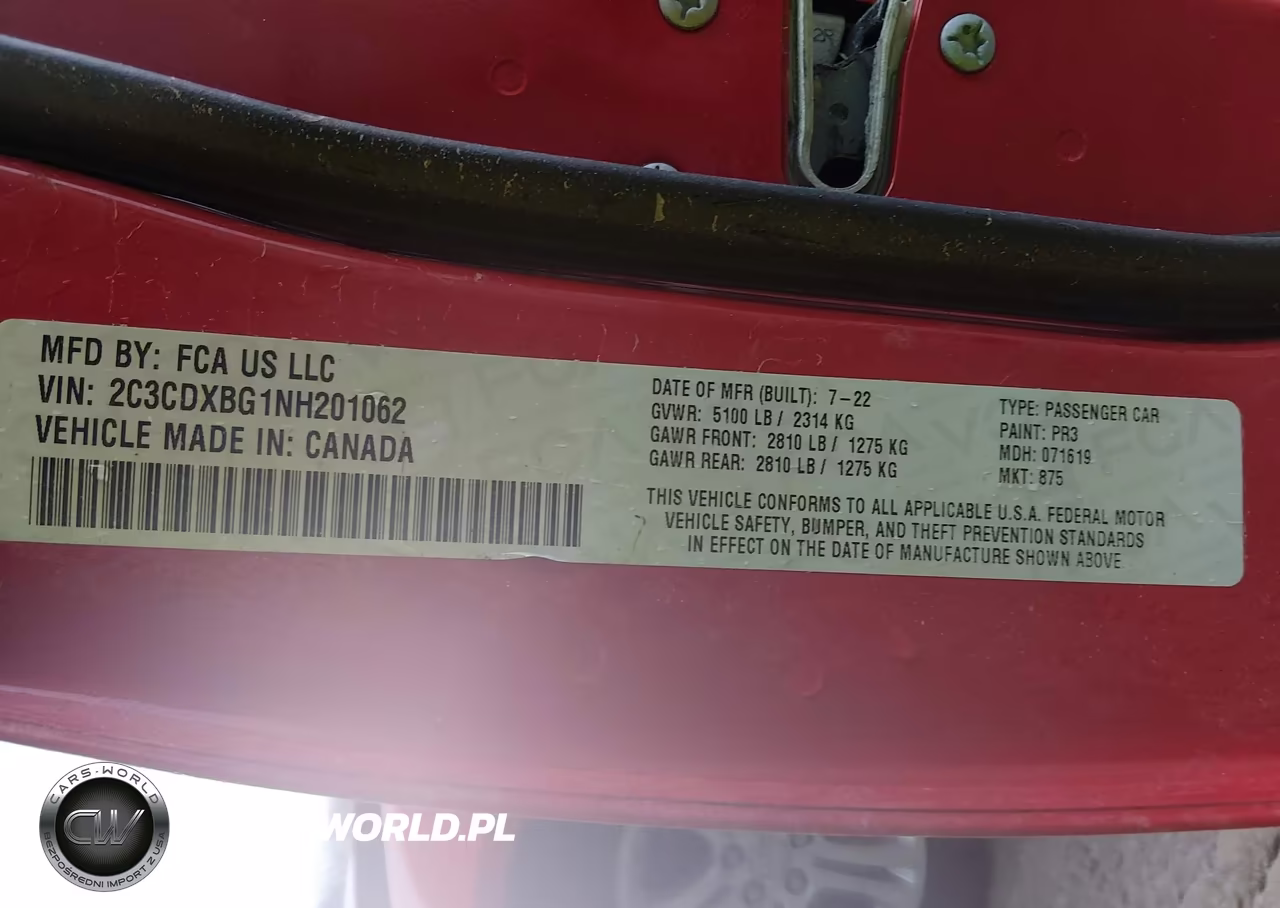 2022 Dodge Charger Sxt Rwd VIN:2C3CDXBG1NH201062 - 9