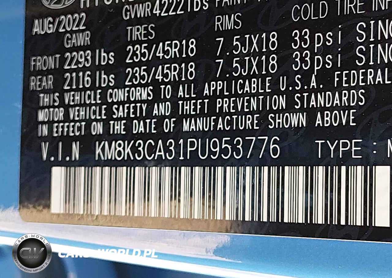 2023 Hyundai Kona N Line VIN:KM8K3CA31PU953776 - 9