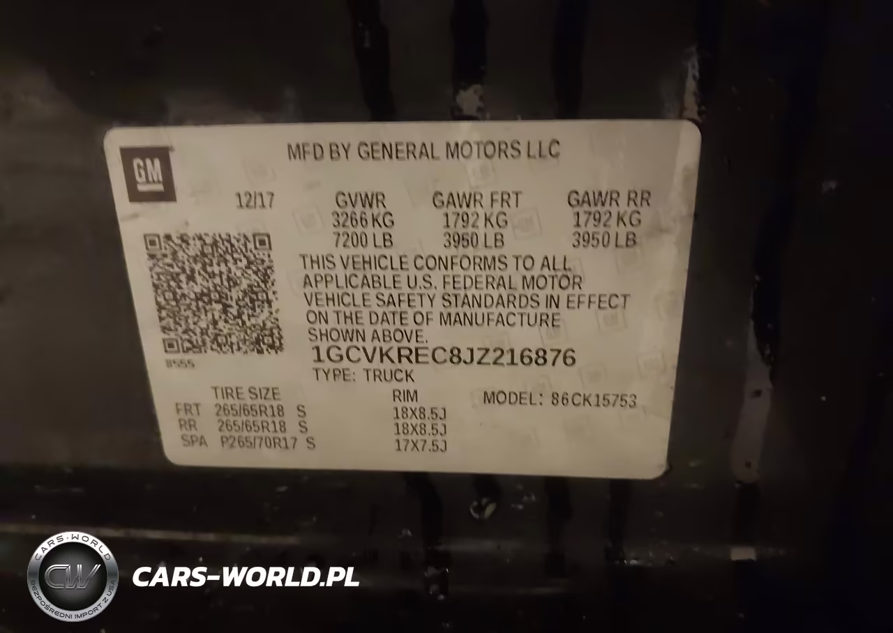 2018 Chevrolet Silverado 1500 2Lt VIN:1GCVKREC8JZ216876 - 9