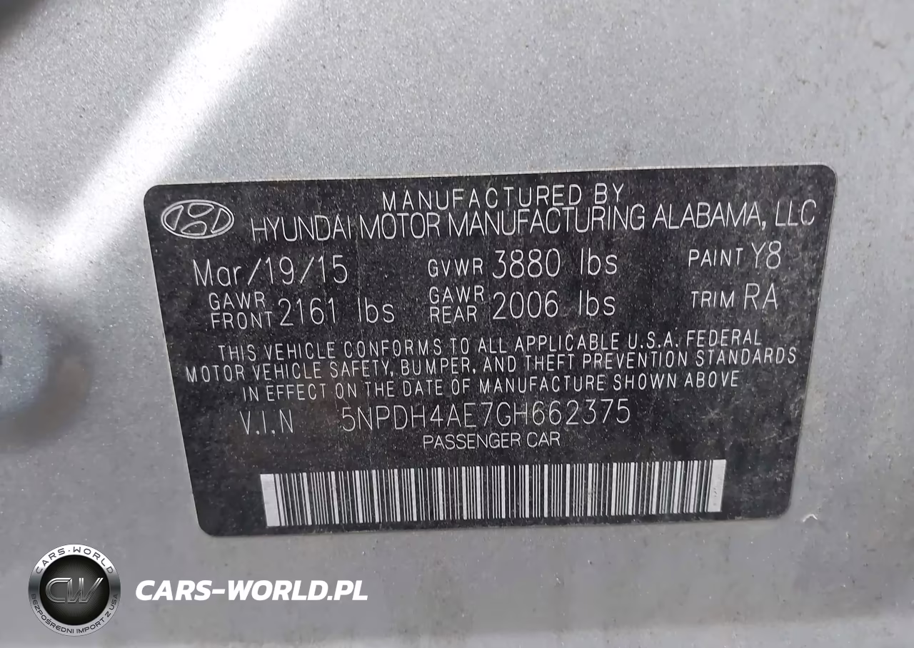 2016 Hyundai Elantra Se VIN:5NPDH4AE7GH662375 - 9