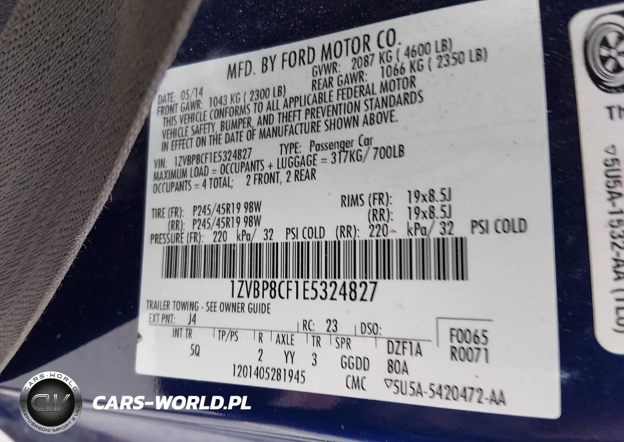 2014 Ford Mustang Gt Premium VIN:1ZVBP8CF1E5324827 - 9