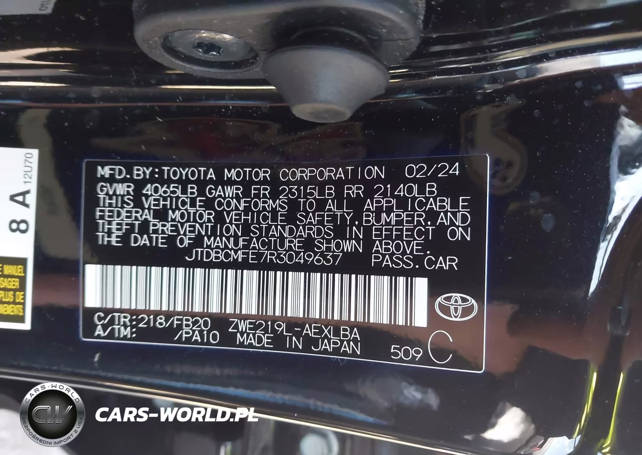 2024 Toyota Corolla Hybrid Le VIN:JTDBCMFE7R3049637 - 9