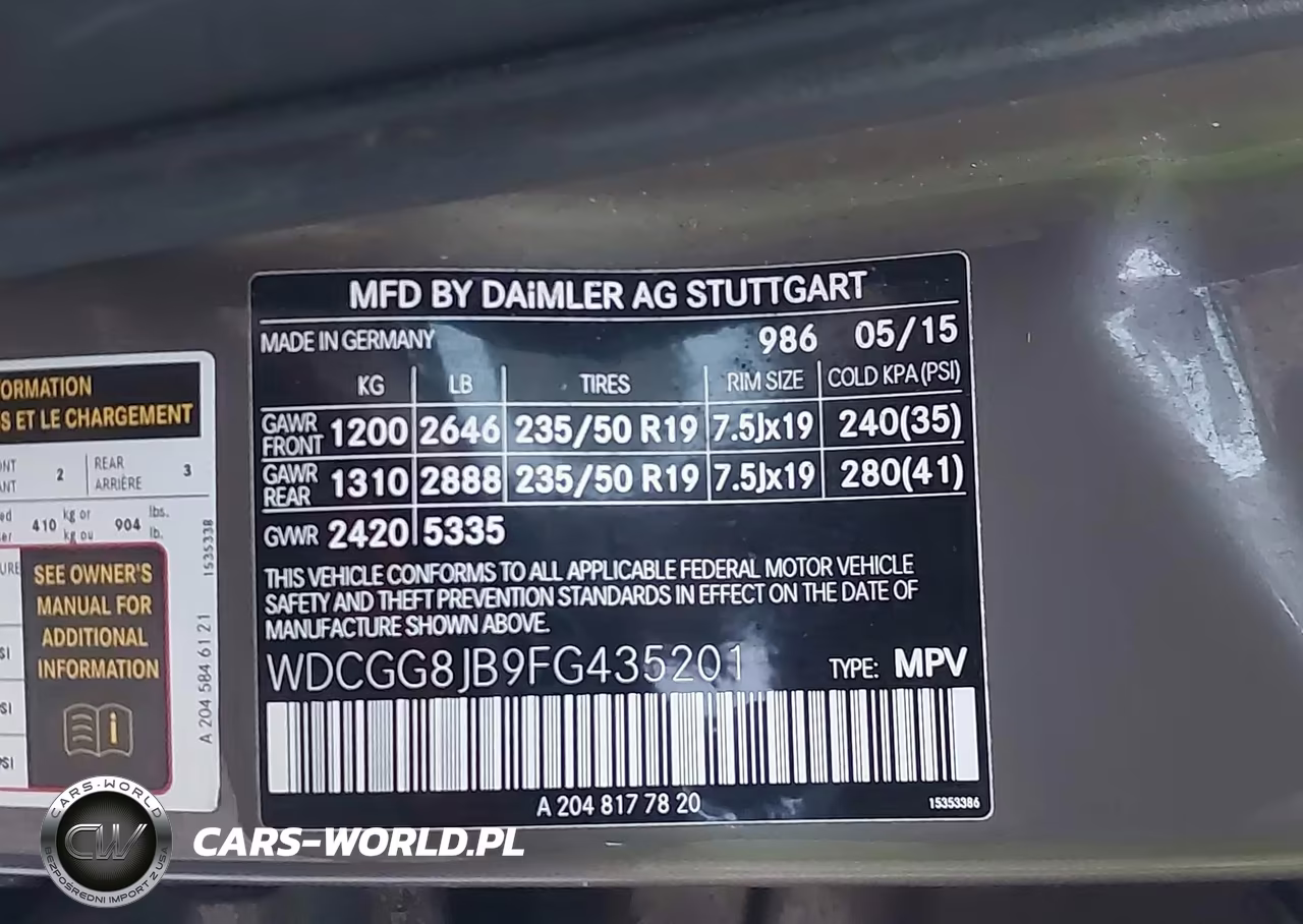 2015 Mercedes-Benz Glk 350 4Matic VIN:WDCGG8JB9FG435201 - 9