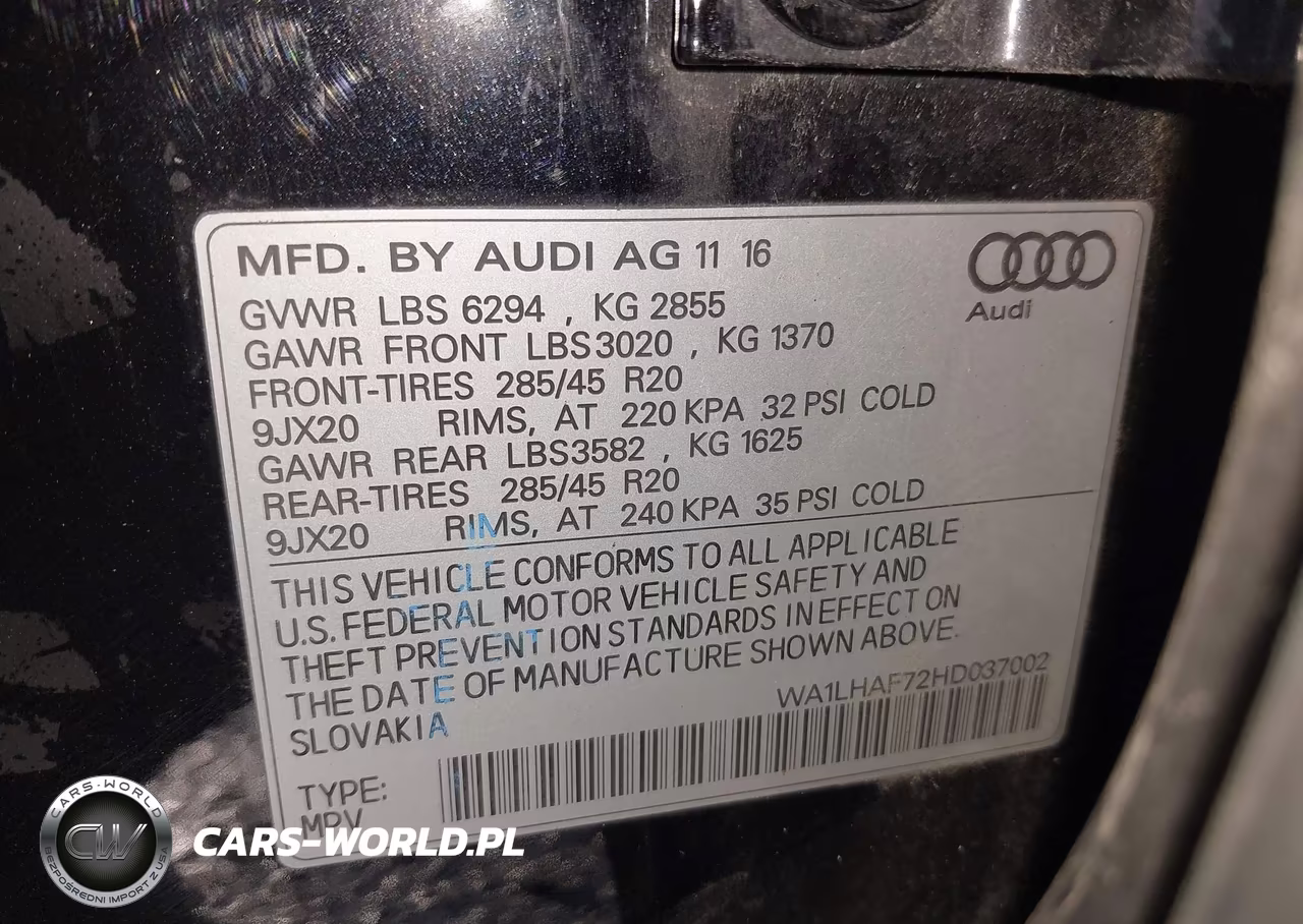 2017 Audi Q7 2.0T Premium VIN:WA1LHAF72HD037002 - 9