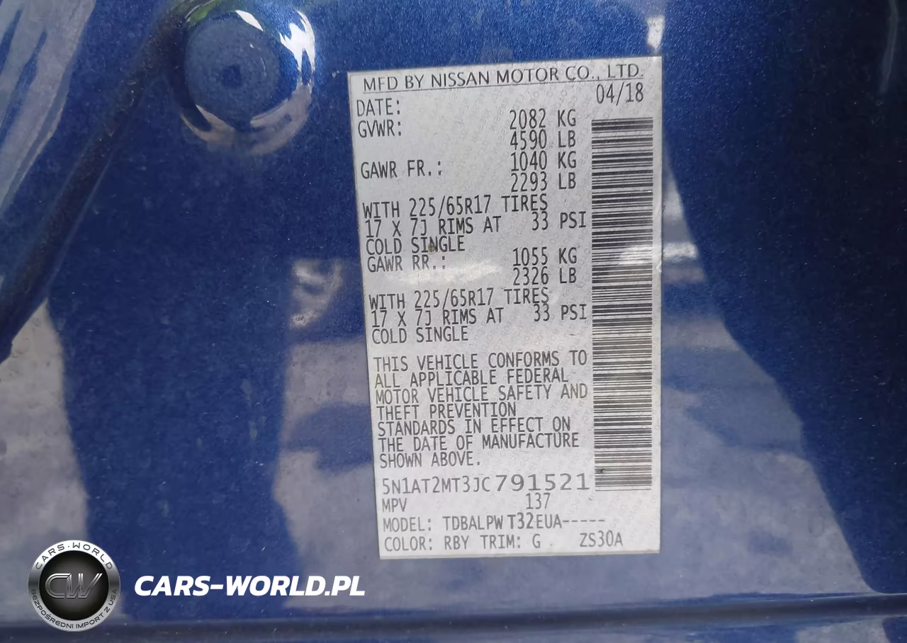 2018 Nissan Rogue S VIN:5N1AT2MT3JC791521 - 9