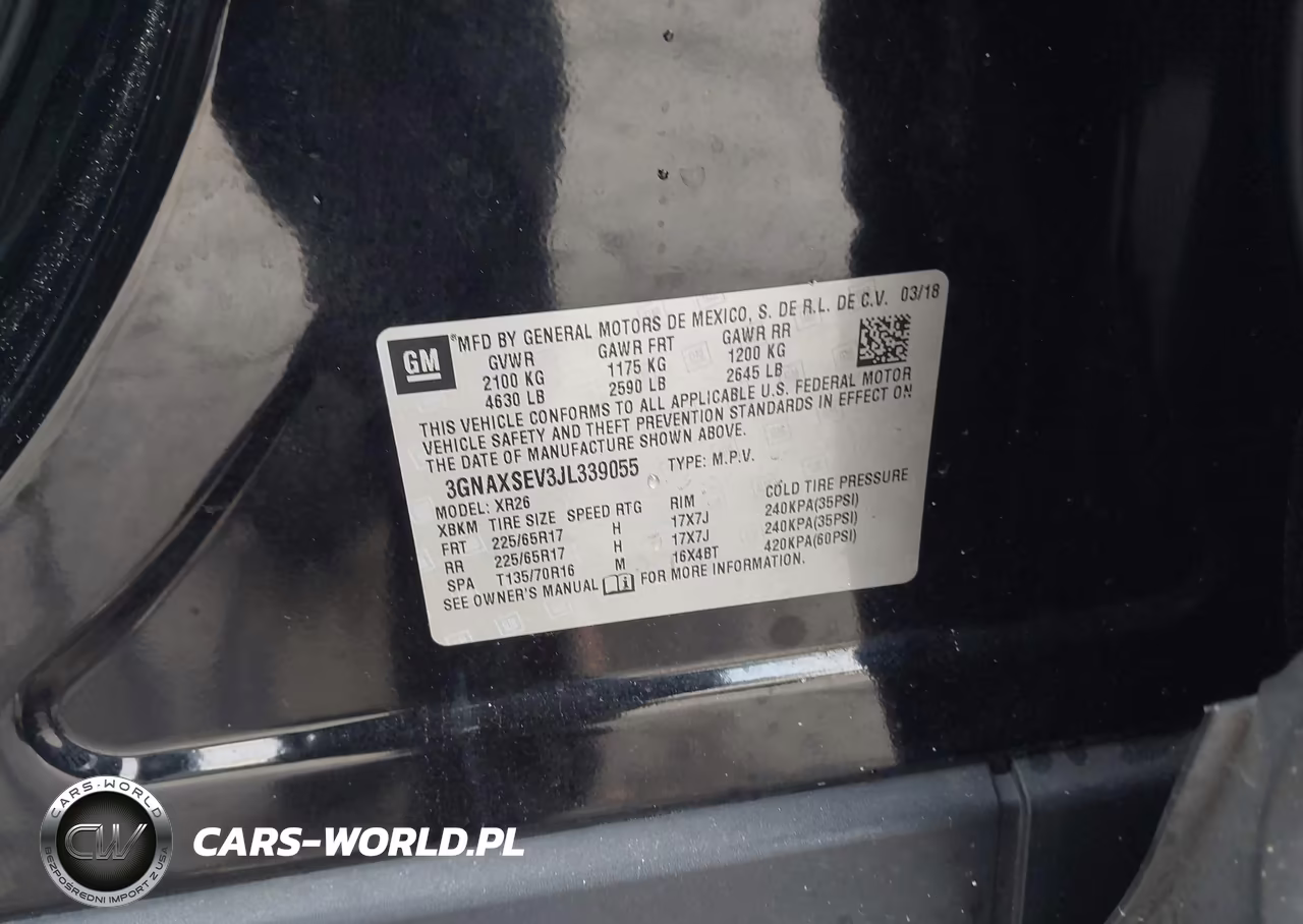 2018 Chevrolet Equinox Lt VIN:3GNAXSEV3JL339055 - 9
