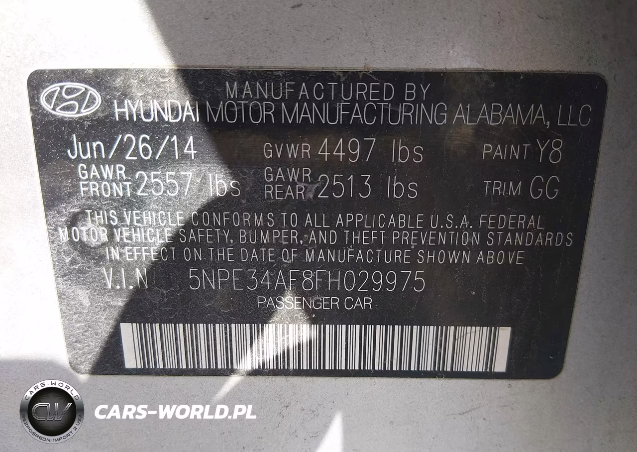 2015 Hyundai Sonata Sport VIN:5NPE34AF8FH029975 - 9