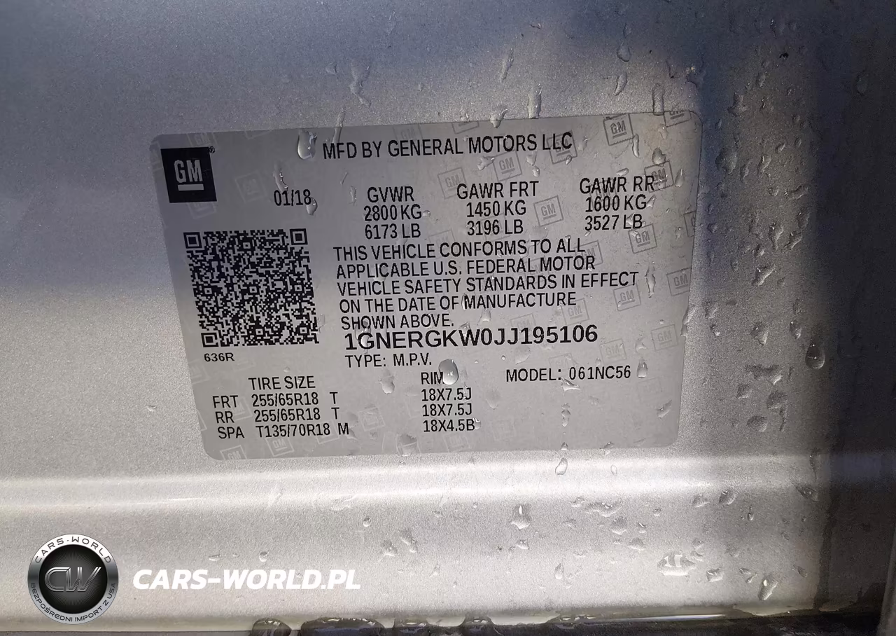 2018 Chevrolet Traverse 1Lt VIN:1GNERGKW0JJ195106 - 9