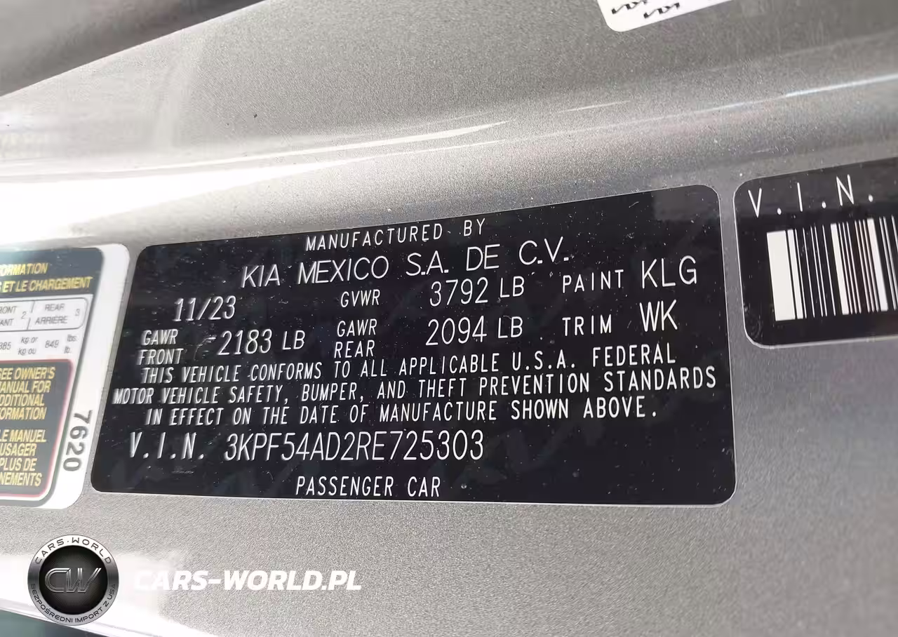 2024 Kia Forte Gt Line VIN:3KPF54AD2RE725303 - 9