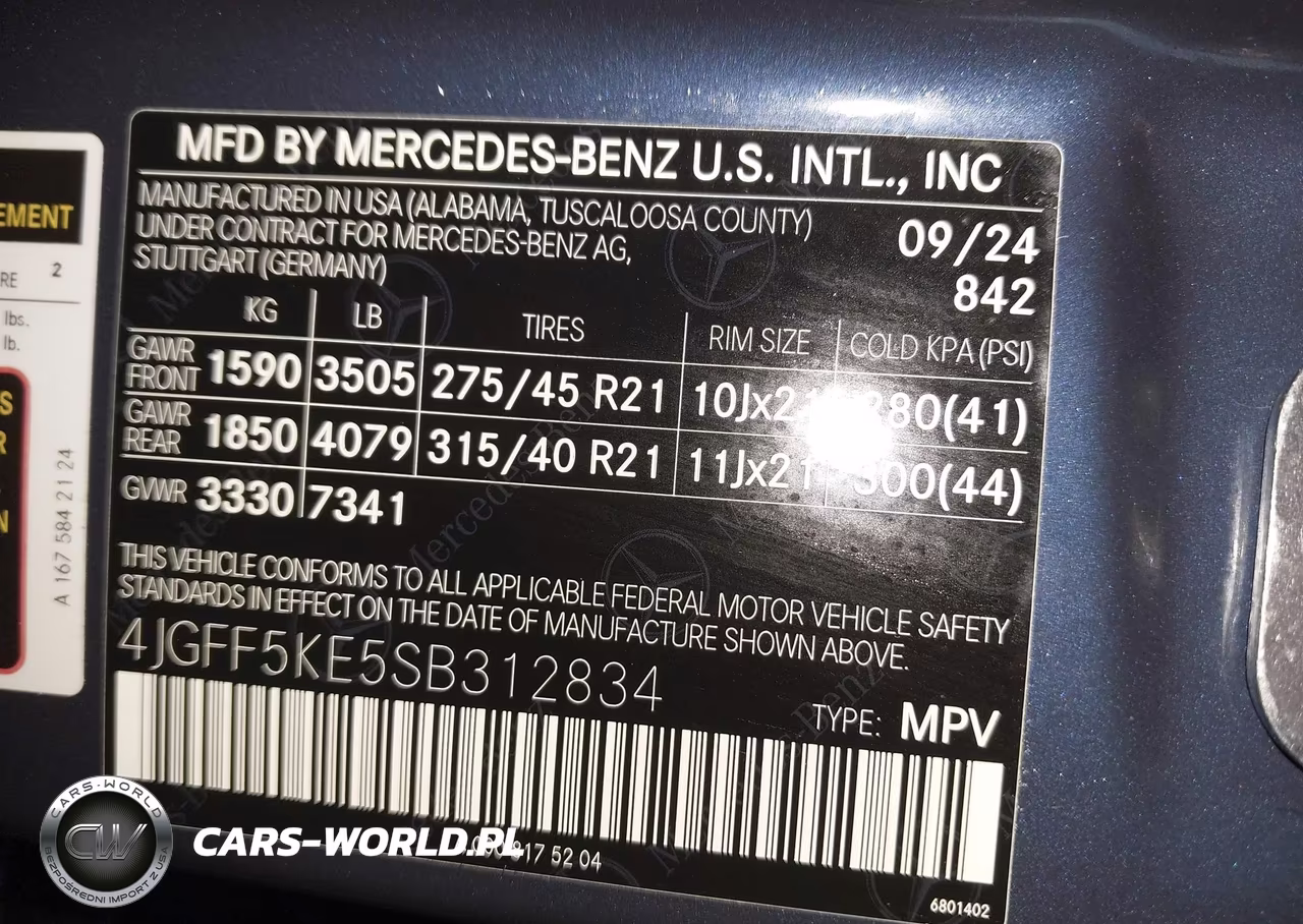 2025 Mercedes-Benz Gls 450 4Matic VIN:4JGFF5KE5SB312834 - 9