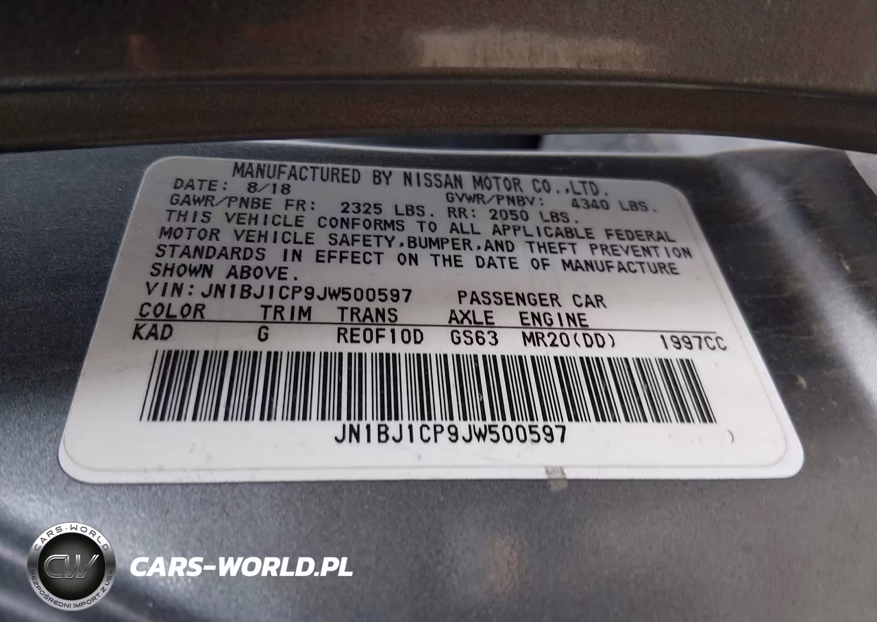 2018 Nissan Rogue Sport S VIN:JN1BJ1CP9JW500597 - 9