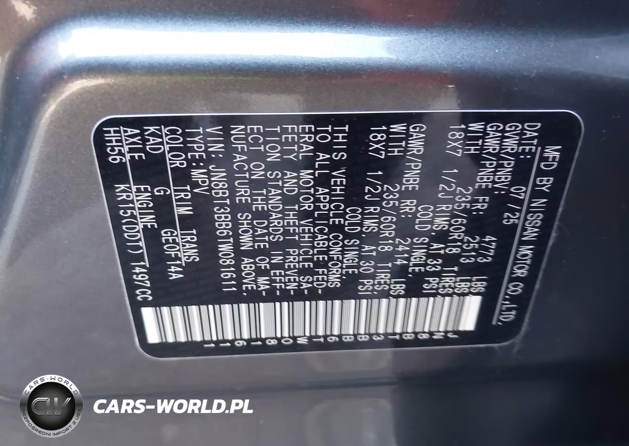 2026 Nissan Rogue Sv VIN:JN8BT3BB6TW081611 - 9