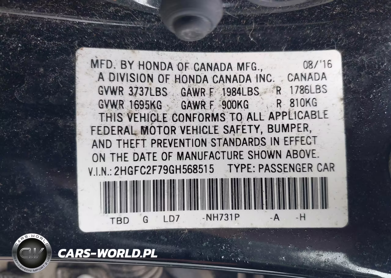 2016 Honda Civic Ex VIN:2HGFC2F79GH568515 - 9