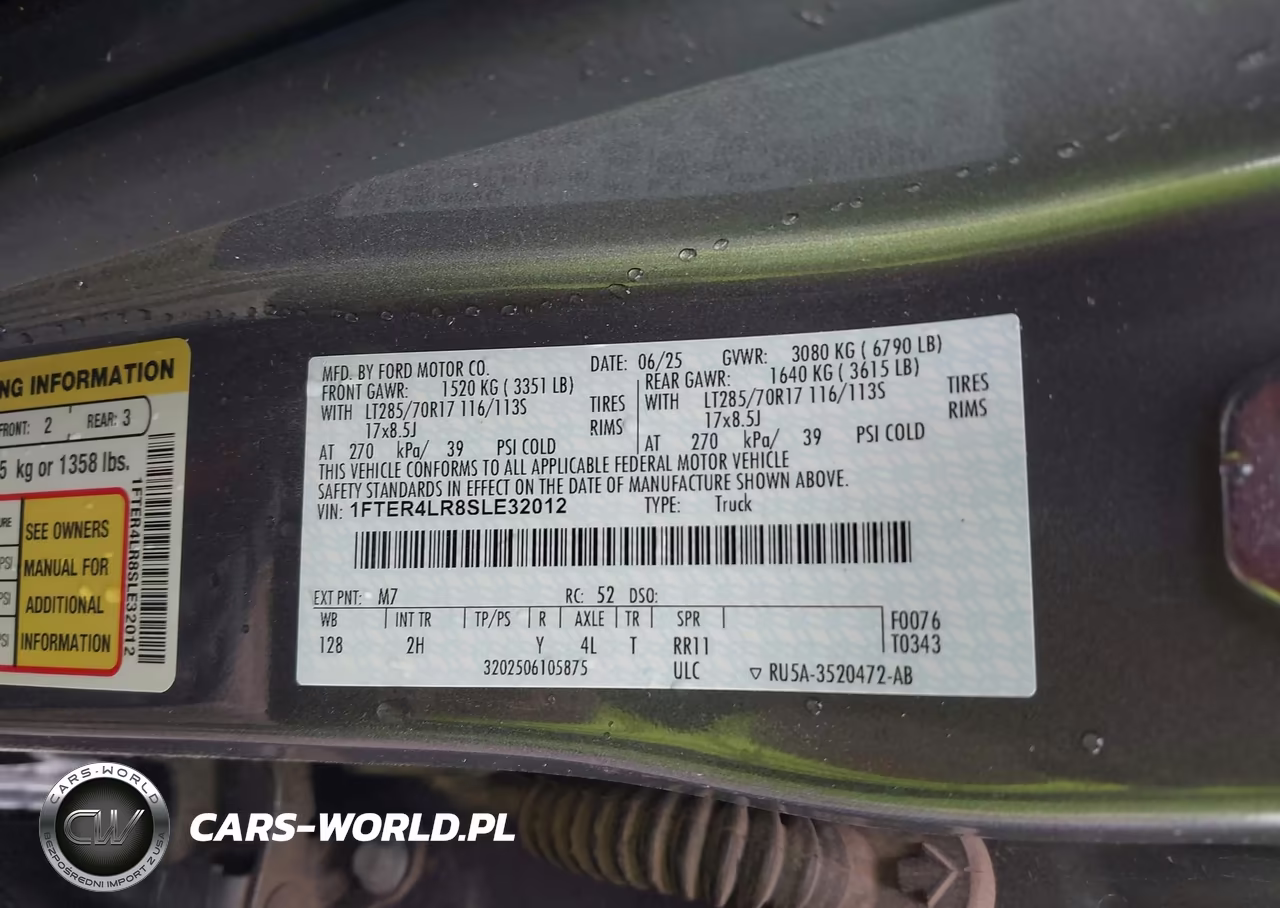 2025 Ford Ranger Raptor VIN:1FTER4LR8SLE32012 - 9