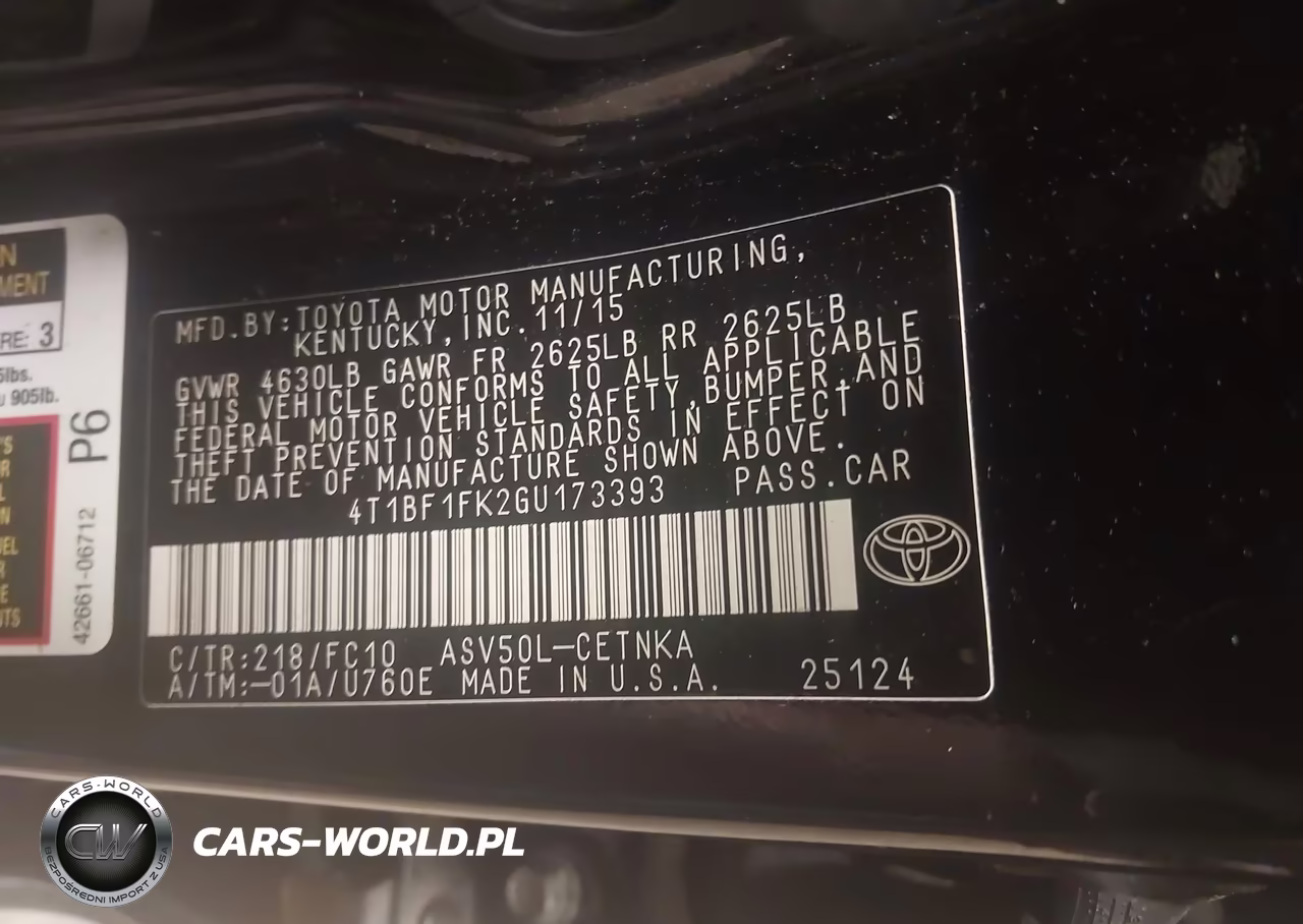2016 Toyota Camry Le VIN:4T1BF1FK2GU173393 - 9