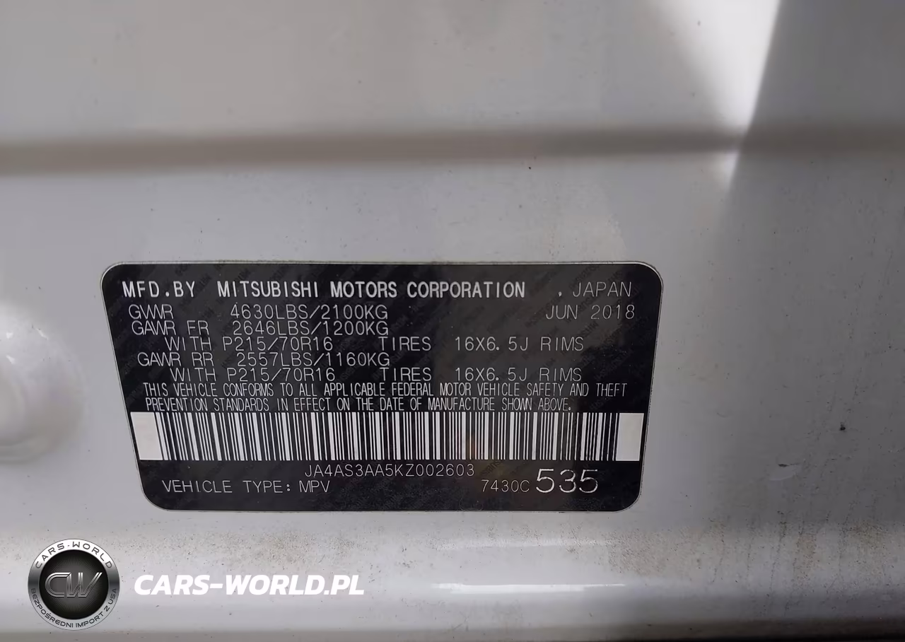 2019 Mitsubishi Eclipse Cross Es VIN:JA4AS3AA5KZ002603 - 9