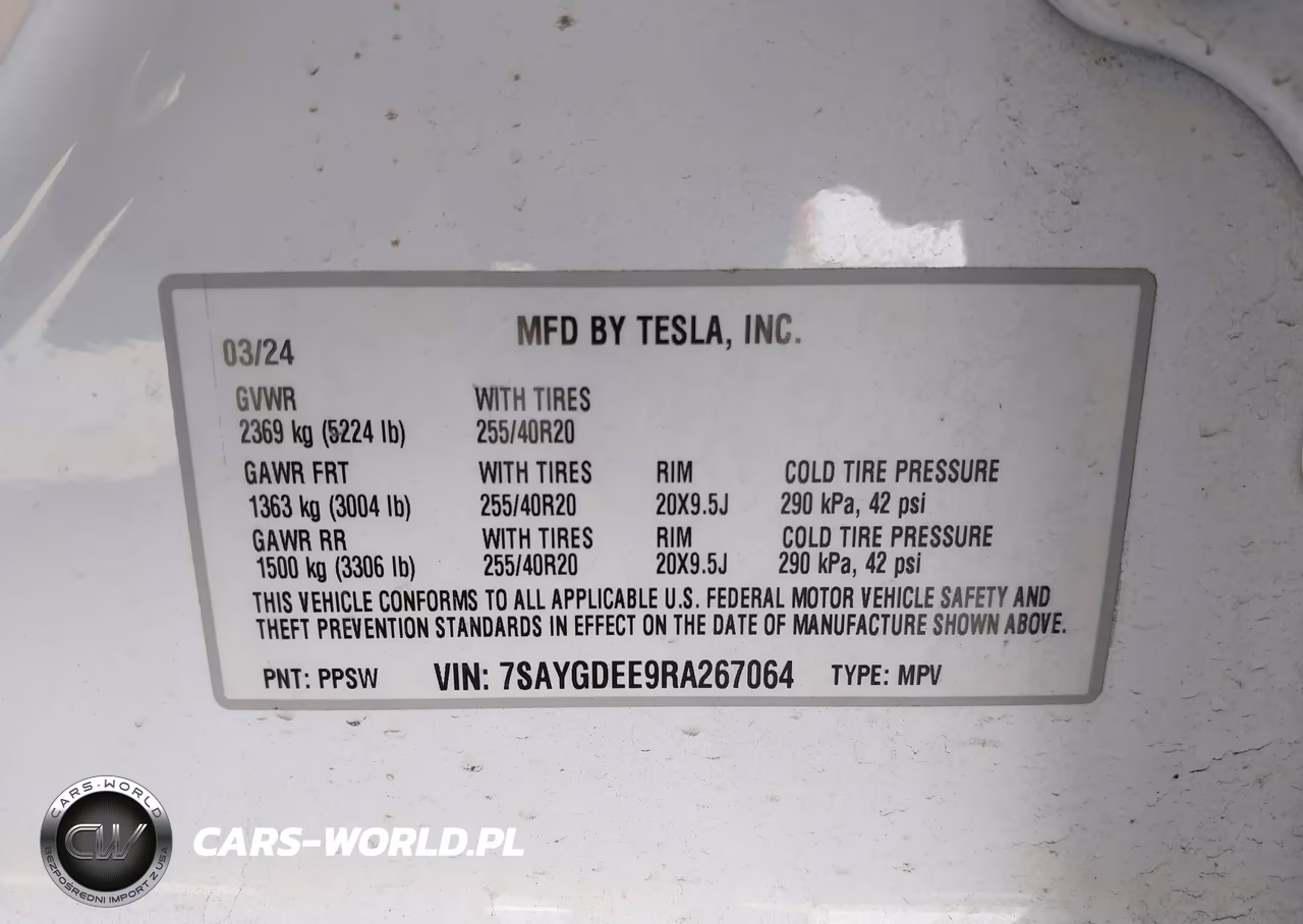 2024 Tesla Model Y Long Range Dual Motor All-Wheel Drive VIN:7SAYGDEE9RA267064 - 9