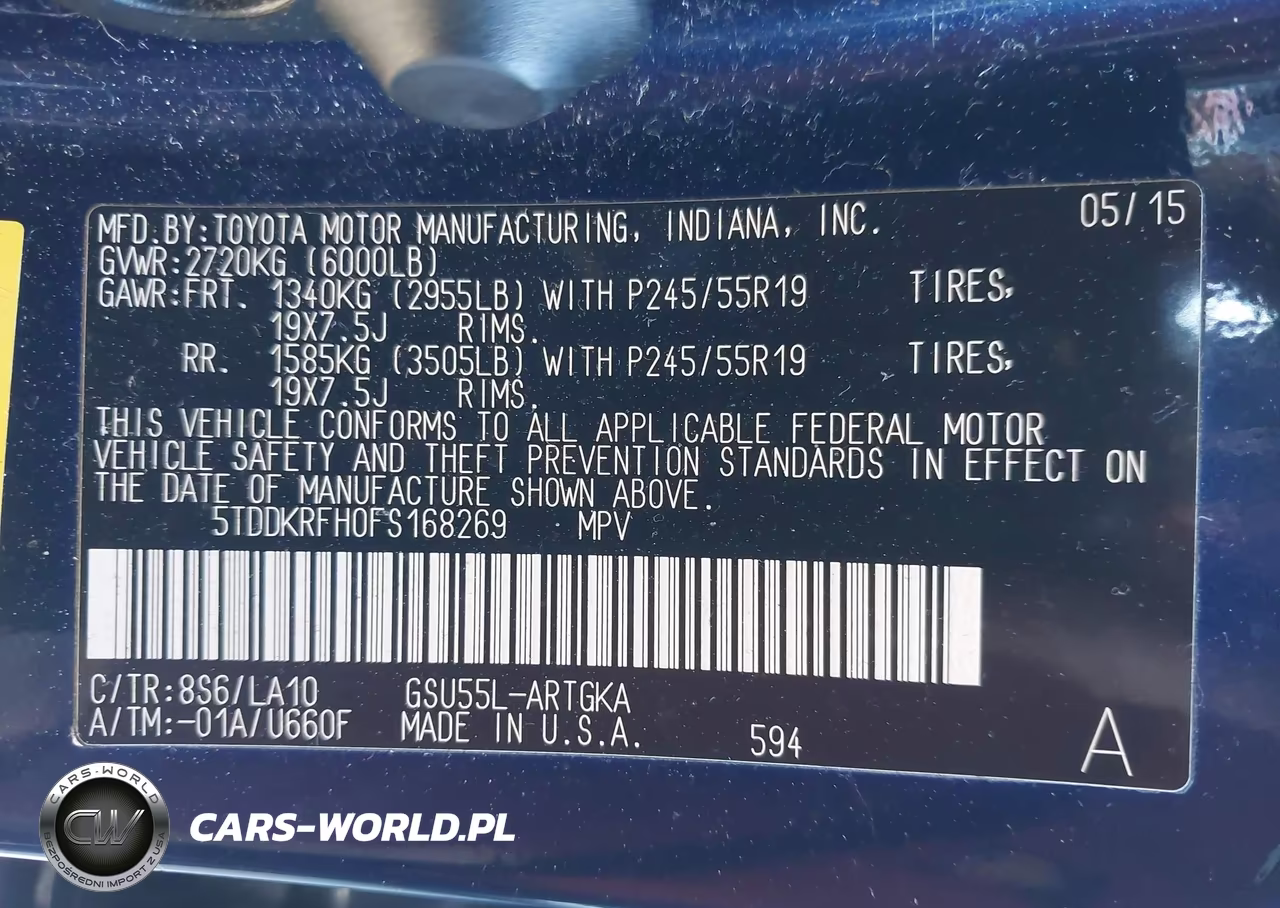 2015 Toyota Highlander Limited Platinum V6 VIN:5TDDKRFH0FS168269 - 9