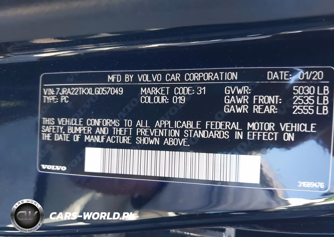 2020 Volvo S60 T6 Momentum VIN:7JRA22TKXLG057049 - 9