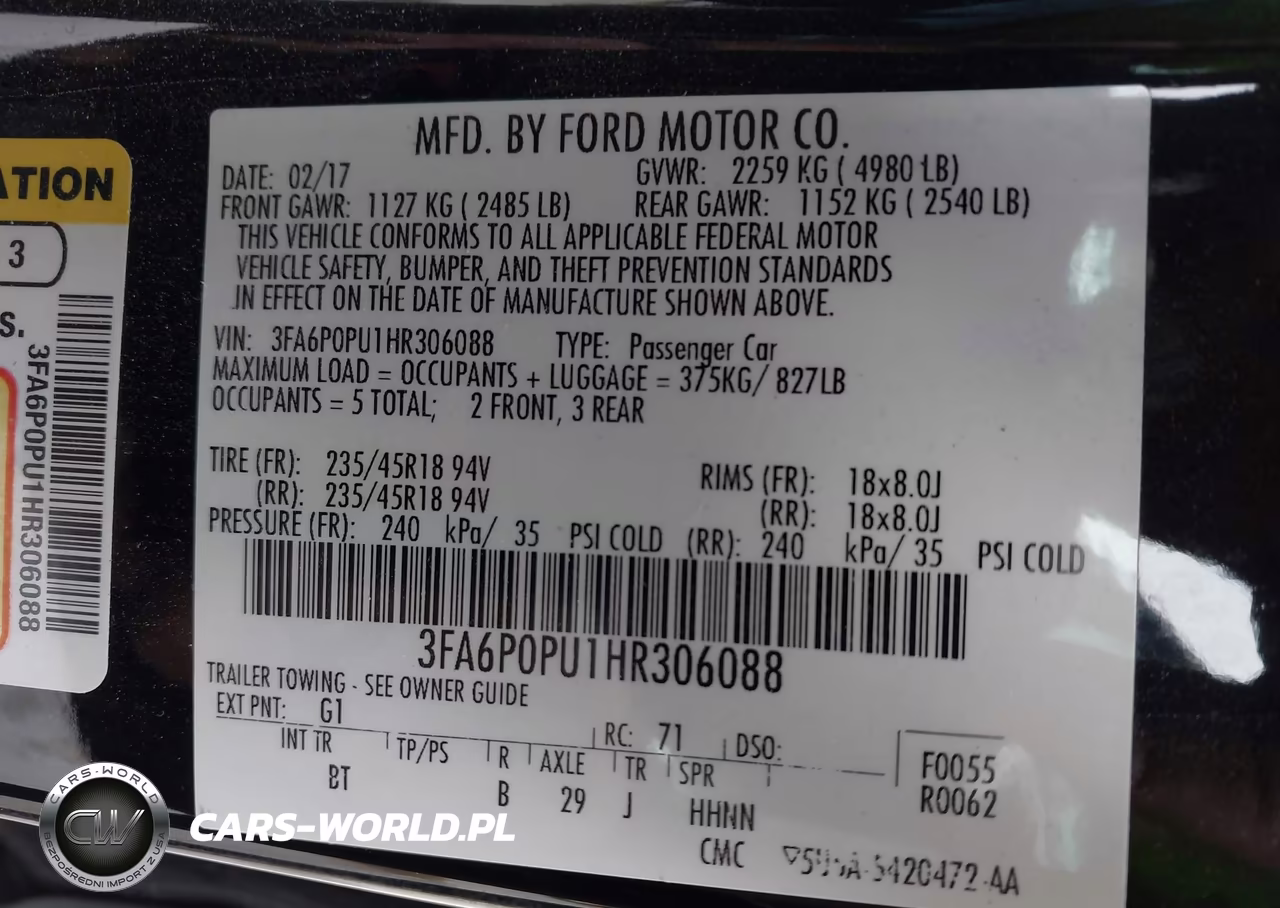 2017 Ford Fusion Energi Se Luxury VIN:3FA6P0PU1HR306088 - 9