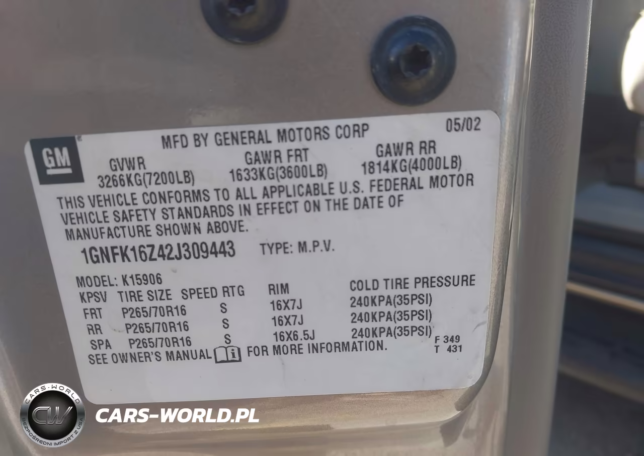 2002 Chevrolet Suburban 1500 Lt VIN:1GNFK16Z42J309443 - 9