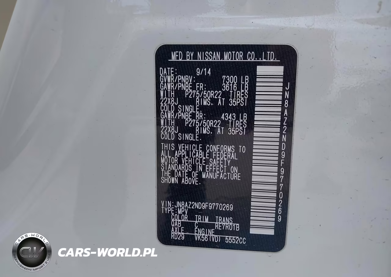 2015 Infiniti Qx80 VIN:JN8AZ2ND9F9770269 - 9