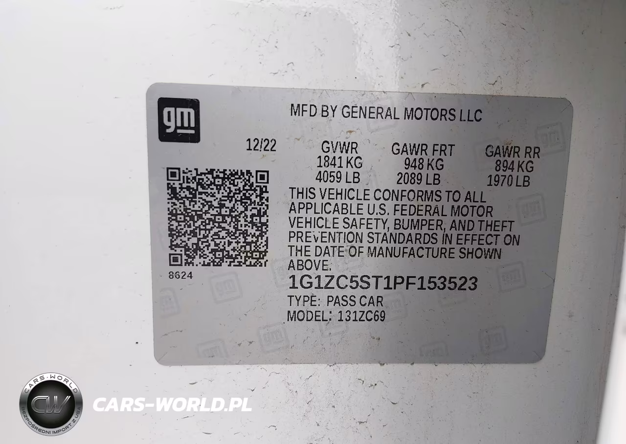 2023 Chevrolet Malibu Fwd 1Fl VIN:1G1ZC5ST1PF153523 - 9
