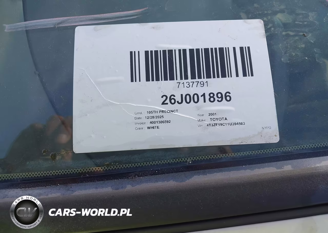2001 Toyota Sienna Ce VIN:4T3ZF19C11U394503 - 12