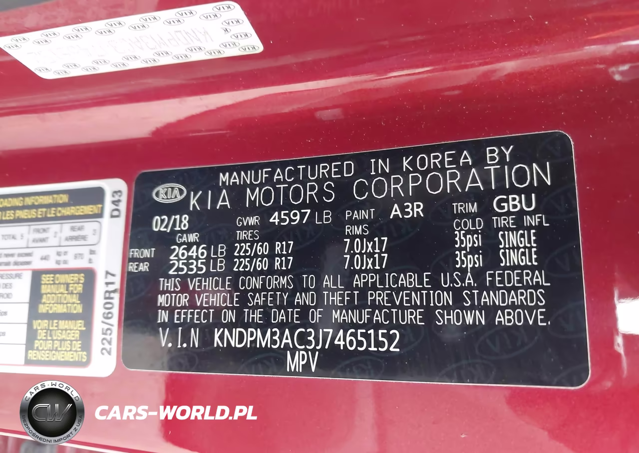 2018 Kia Sportage Lx VIN:KNDPM3AC3J7465152 - 9