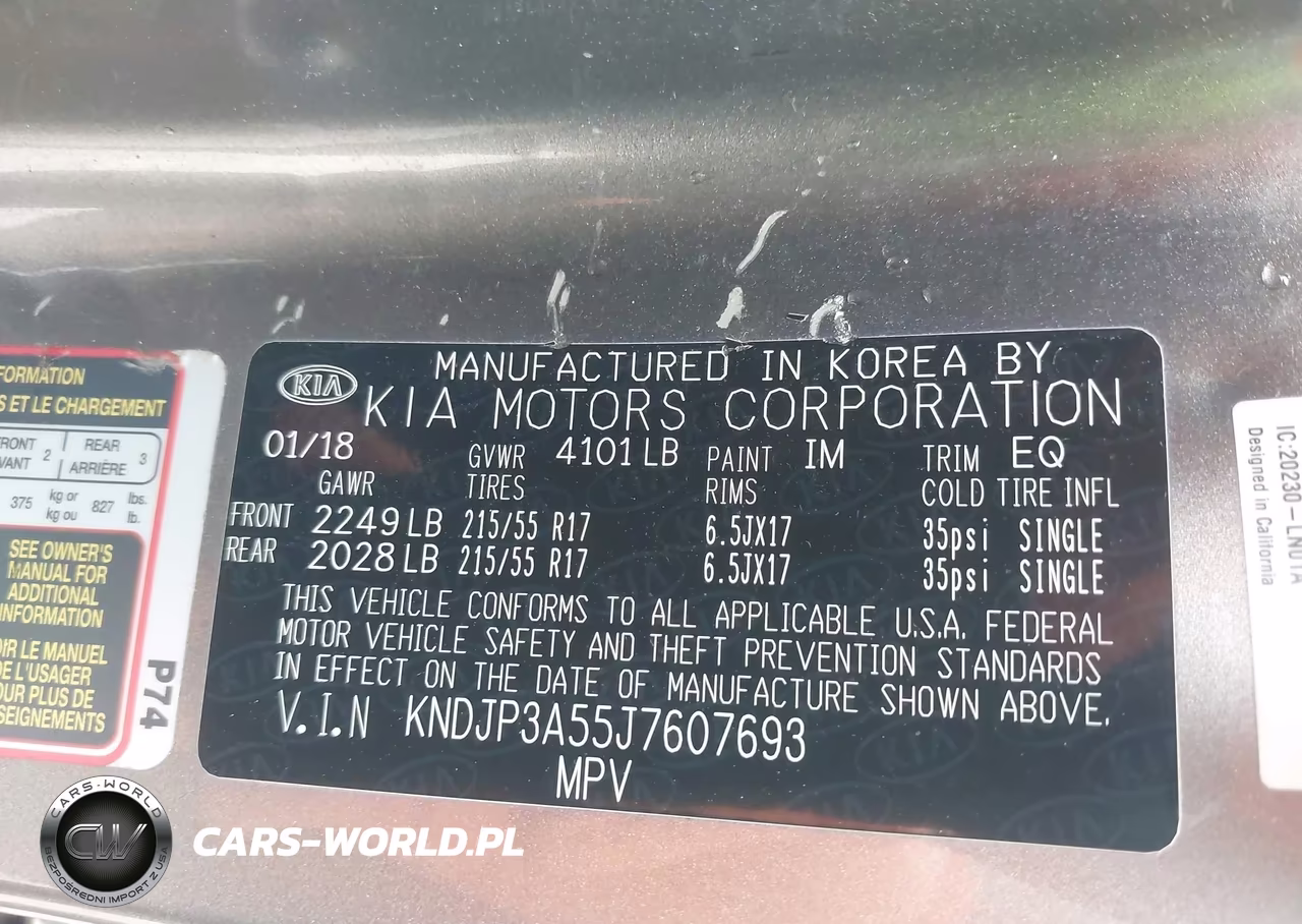 2018 Kia Soul + VIN:KNDJP3A55J7607693 - 9