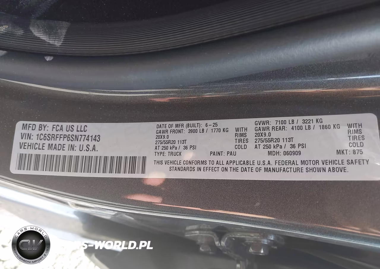2025 Ram 1500 Big Horn 4X4 5'7 Box VIN:1C6SRFFP6SN774143 - 9