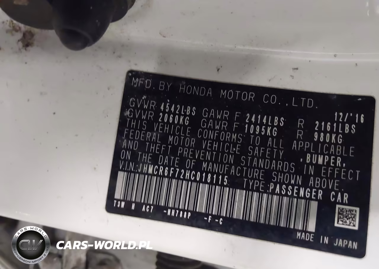 2017 Honda Accord Hybrid Touring VIN:JHMCR6F72HC018115 - 9