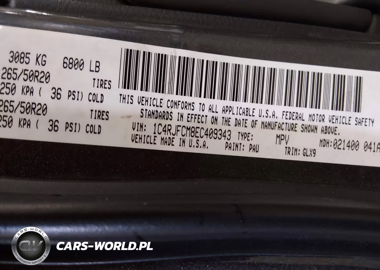 2014 Jeep Grand Cherokee Overland VIN:1C4RJFCM8EC409343 - 9
