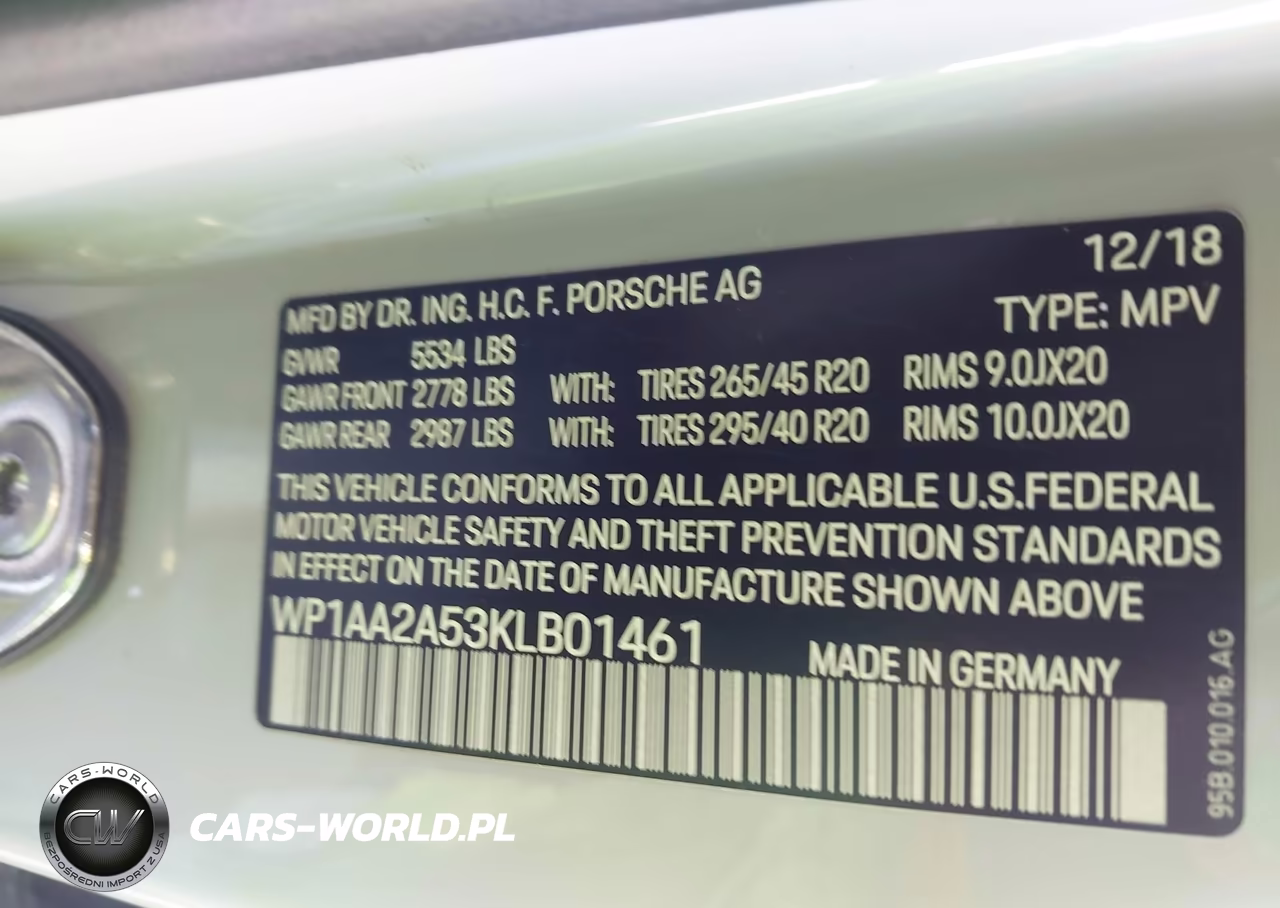 2019 Porsche Macan VIN:WP1AA2A53KLB01461 - 9