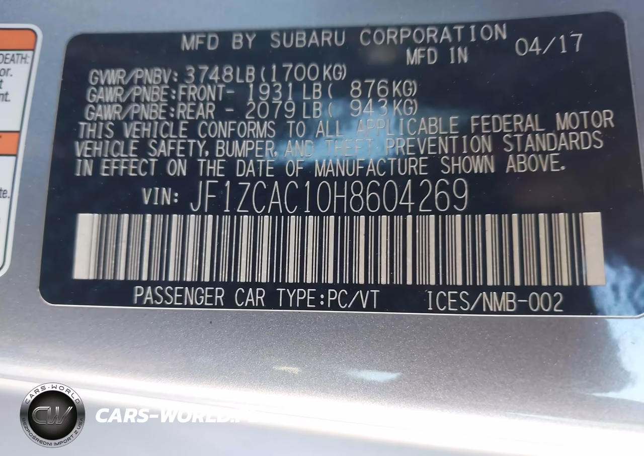 2017 Subaru Brz Limited VIN:JF1ZCAC10H8604269 - 9