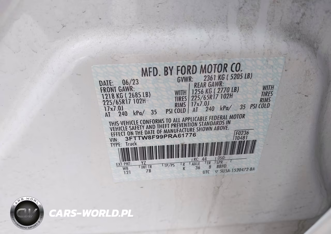 2023 Ford Maverick Xlt VIN:3FTTW8F99PRA61776 - 9