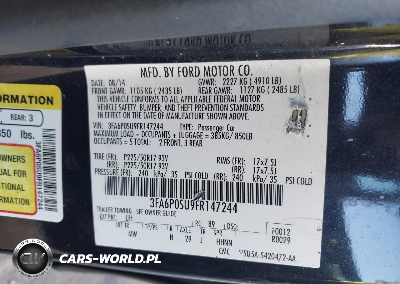 2015 Ford Fusion Energi Titanium VIN:3FA6P0SU9FR147244 - 9