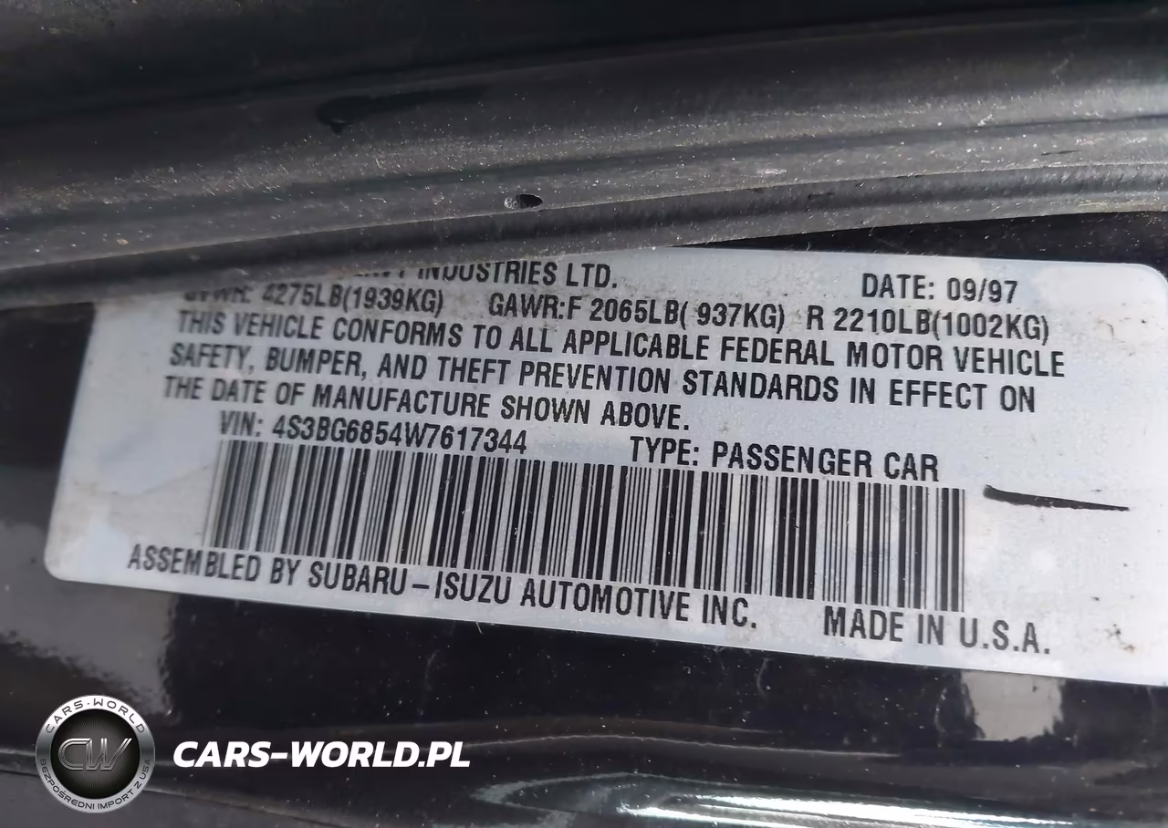 1998 Subaru Legacy Outback-Outback Limited-Outback Sport VIN:4S3BG6854W7617344 - 9