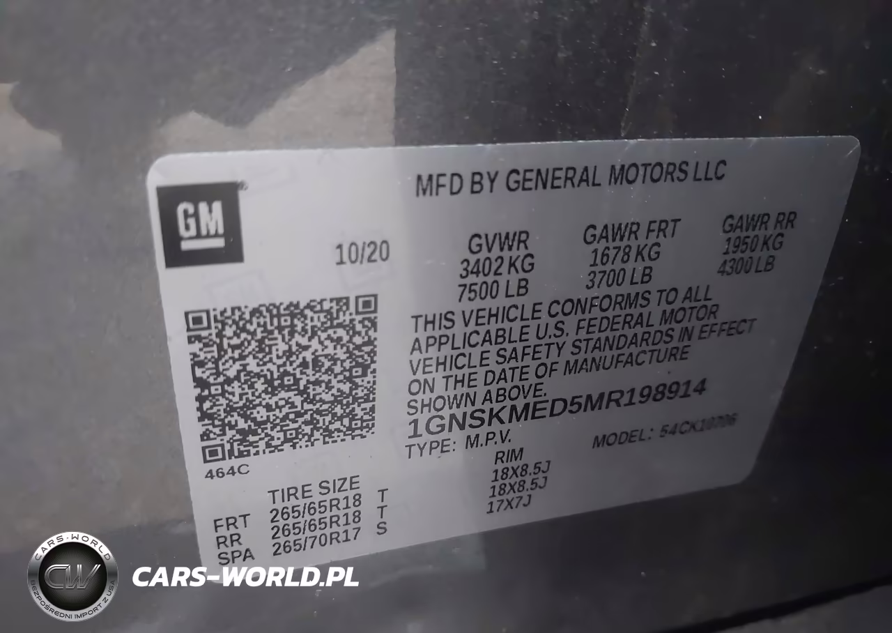 2021 Chevrolet Tahoe 4Wd Ls VIN:1GNSKMED5MR198914 - 9