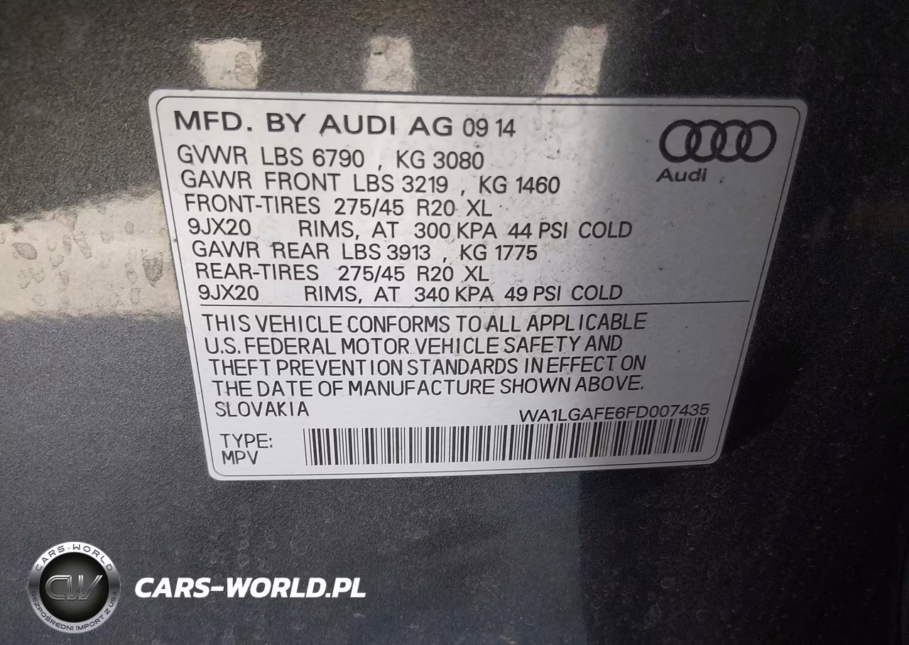 2015 Audi Q7 3.0T Premium VIN:WA1LGAFE6FD007435 - 9