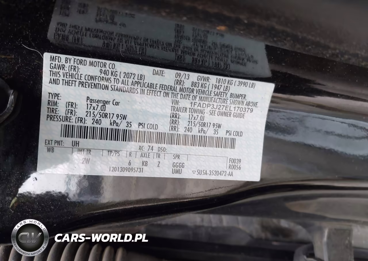2014 Ford Focus Titanium VIN:1FADP3J27EL170379 - 9