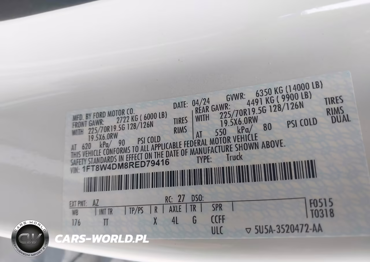 2024 Ford F-450 Limited VIN:1FT8W4DM8RED79416 - 8