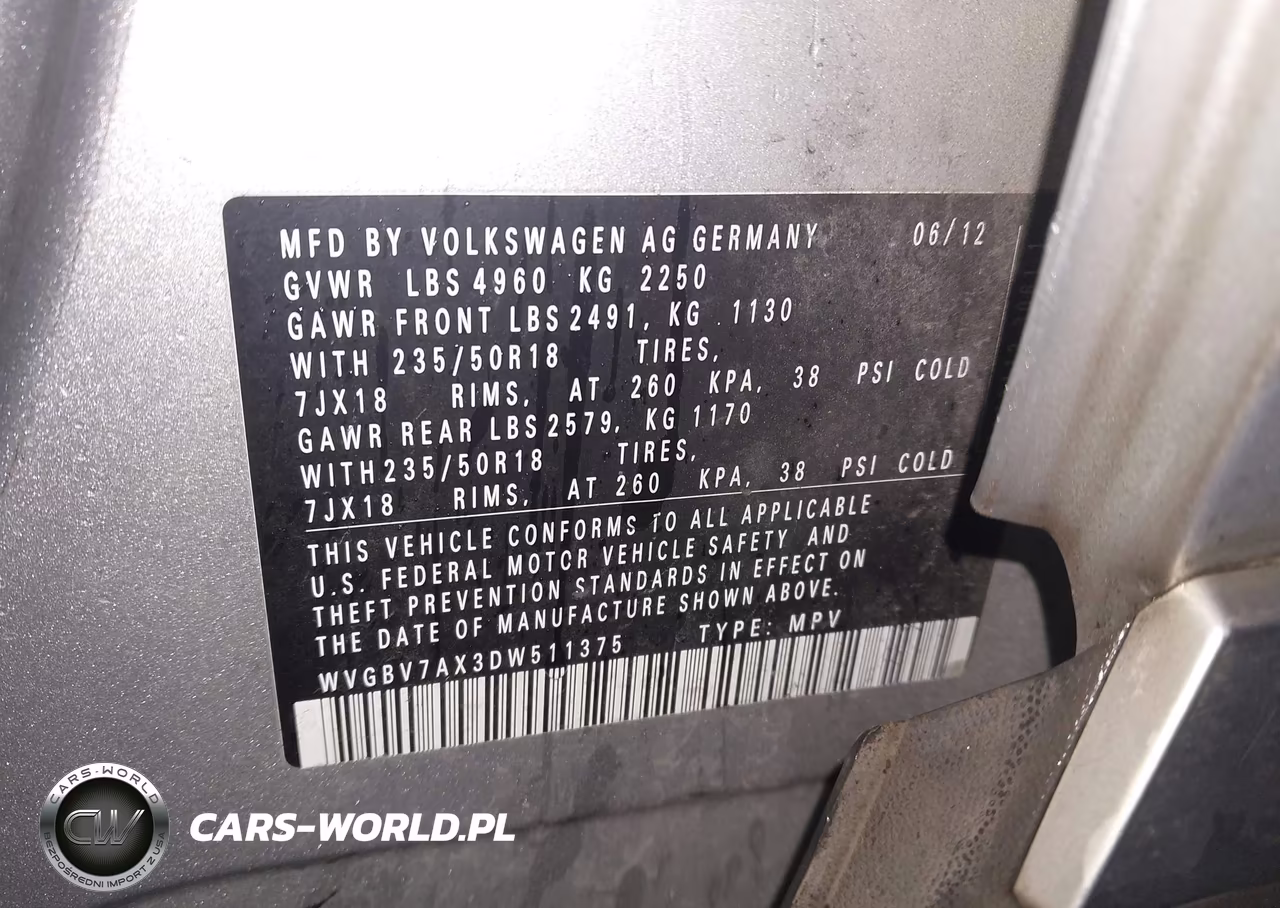2013 Volkswagen Tiguan Se VIN:WVGBV7AX3DW511375 - 9